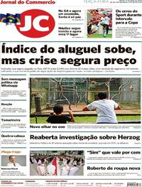 Capa do jornal Jornal do Commercio 31/07/2018