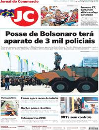 Capa do jornal Jornal do Commercio 31/12/2018