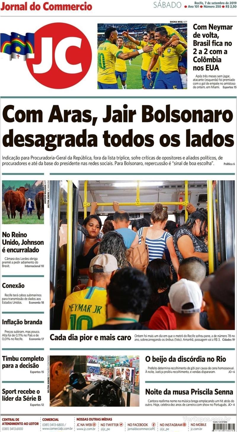 Capa jornal Jornal do Commercio