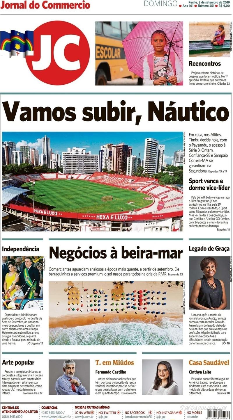 Capa jornal Jornal do Commercio