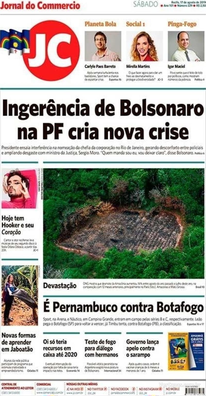 Capa jornal Jornal do Commercio