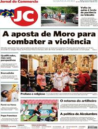 Capa do jornal Jornal do Commercio 04/02/2019