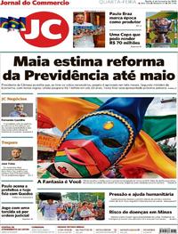 Capa do jornal Jornal do Commercio 06/02/2019