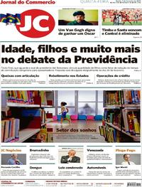 Capa do jornal Jornal do Commercio 07/02/2019