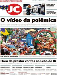Capa do jornal Jornal do Commercio 07/03/2019