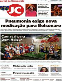 Capa do jornal Jornal do Commercio 08/02/2019