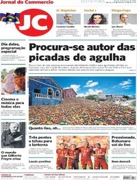 Capa do jornal Jornal do Commercio 08/03/2019