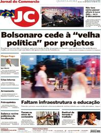 Capa do jornal Jornal do Commercio 08/05/2019
