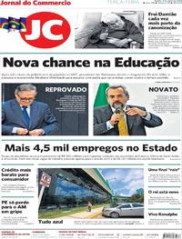Capa do jornal Jornal do Commercio 09/04/2019
