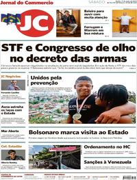 Capa do jornal Jornal do Commercio 11/05/2019