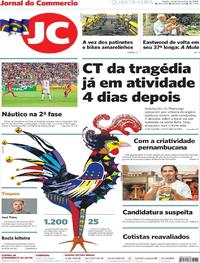 Capa do jornal Jornal do Commercio 13/02/2019