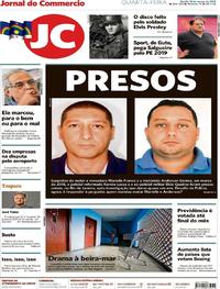 Capa do jornal Jornal do Commercio 13/03/2019