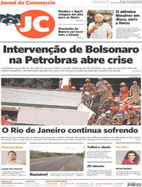 Capa do jornal Jornal do Commercio 13/04/2019