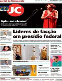 Capa do jornal Jornal do Commercio 14/02/2019