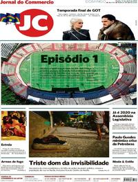 Capa do jornal Jornal do Commercio 14/04/2019