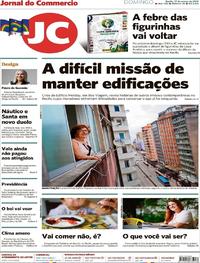 Capa do jornal Jornal do Commercio 17/03/2019