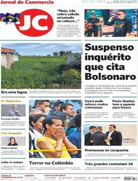 Capa do jornal Jornal do Commercio 18/01/2019