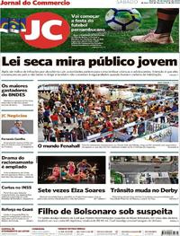 Capa do jornal Jornal do Commercio 19/01/2019