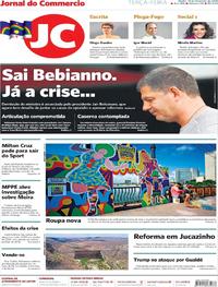 Capa do jornal Jornal do Commercio 19/02/2019