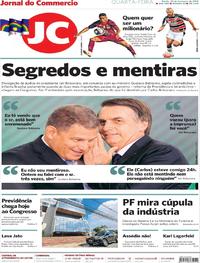 Capa do jornal Jornal do Commercio 20/02/2019