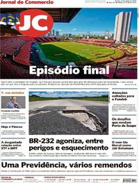 Capa do jornal Jornal do Commercio 21/04/2019