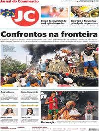 Capa do jornal Jornal do Commercio 24/02/2019