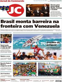 Capa do jornal Jornal do Commercio 25/02/2019
