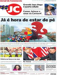 Capa do jornal Jornal do Commercio 28/02/2019