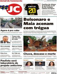 Capa do jornal Jornal do Commercio 29/03/2019