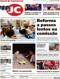 Capa do jornal Jornal do Commercio 29/04/2019