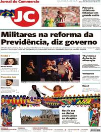 Capa do jornal Jornal do Commercio 31/01/2019