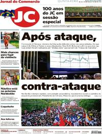 Capa do jornal Jornal do Commercio 16/05/2019