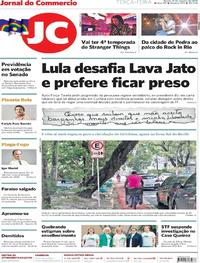 Capa do jornal Jornal do Commercio 01/10/2019
