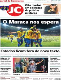 Capa do jornal Jornal do Commercio 03/07/2019