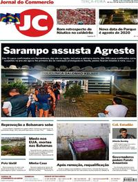 Capa do jornal Jornal do Commercio 03/09/2019