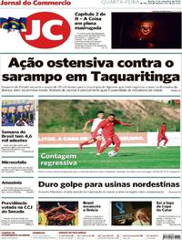 Capa do jornal Jornal do Commercio 04/09/2019