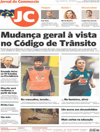 Capa do jornal Jornal do Commercio 05/06/2019