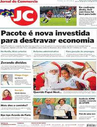Capa do jornal Jornal do Commercio 05/11/2019