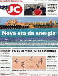 Capa do jornal Jornal do Commercio 06/08/2019