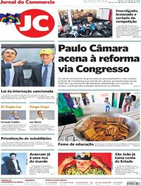 Capa do jornal Jornal do Commercio 07/06/2019