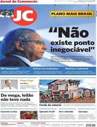 Capa do jornal Jornal do Commercio 07/11/2019
