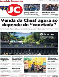 Capa do jornal Jornal do Commercio 08/06/2019