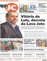 Capa do jornal Jornal do Commercio 08/11/2019