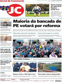 Capa do jornal Jornal do Commercio 09/07/2019