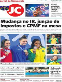 Capa do jornal Jornal do Commercio 09/08/2019