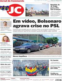 Capa do jornal Jornal do Commercio 09/10/2019