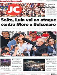 Capa do jornal Jornal do Commercio 09/11/2019