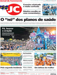 Capa do jornal Jornal do Commercio 09/12/2019