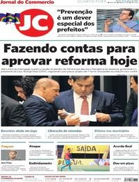 Capa do jornal Jornal do Commercio 10/07/2019