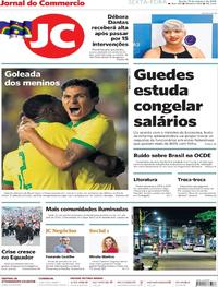 Capa do jornal Jornal do Commercio 11/10/2019